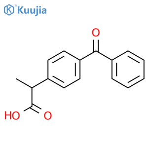 4-benzoyl-a-methyl-Benzeneacetic acid, structure