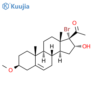(3β,16α)-17-Bromo-16-hydroxy-3-methoxypregn-5-en-20-one structure