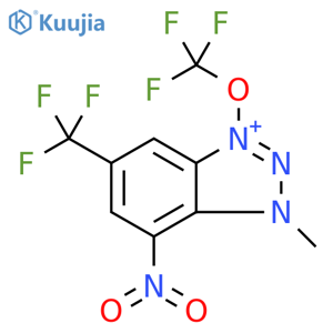 1H-Benzotriazolium, 1-methyl-7-nitro-3-(trifluoromethoxy)-5-(trifluoromethyl)- structure