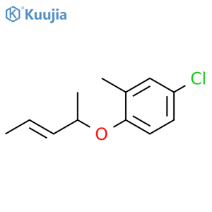 4-Chloro-2-methyl-1-[[(2E)-1-methyl-2-buten-1-yl]oxy]benzene structure