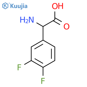 2-amino-2-(3,4-difluorophenyl)acetic acid structure