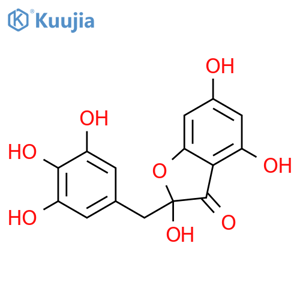 3(2H)-Benzofuranone,2,4,6-trihydroxy-2-[(3,4,5-trihydroxyphenyl)methyl]-, (+)- structure