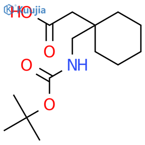 2-[1-({[(tert-butoxy)carbonyl]amino}methyl)cyclohexyl]acetic acid structure