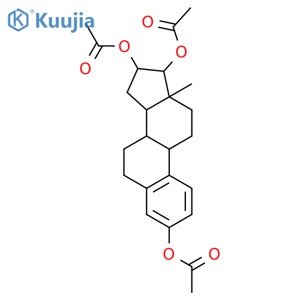 Estra-1,3,5(10)-triene-3,16,17-triol,3,16,17-triacetate, (16a,17b)- structure