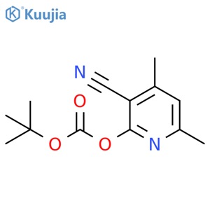 Carbonic acid, 3-cyano-4,6-dimethyl-2-pyridinyl 1,1-dimethylethyl ester structure