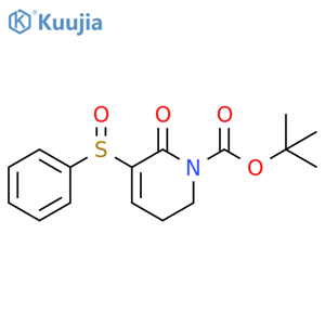 1,1-Dimethylethyl 5,6-dihydro-2-oxo-3-(phenylsulfinyl)-1(2H)-pyridinecarboxylate structure