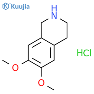 6,7-Dimethoxy-1,2,3,4-tetrahydroisoquinoline hydrochloride structure