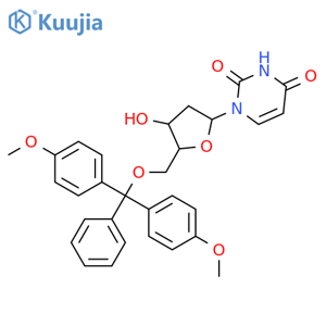 5'-O-(4,4'-Dimethoxytrityl)-2'-deoxyuridine structure