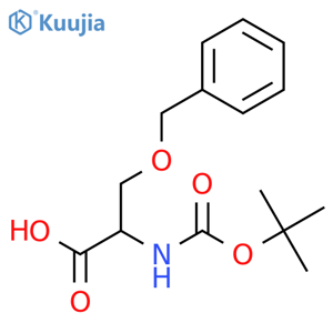 (S)-3-(Benzyloxy)-2-((tert-butoxycarbonyl)amino)propanoic acid structure