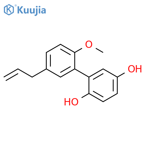 [1,1'-Biphenyl]-2,5-diol, 2'-methoxy-5'-(2-propen-1-yl)- structure