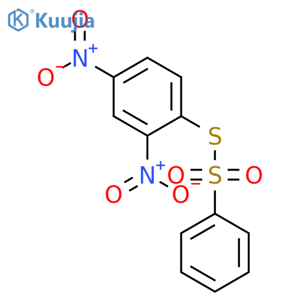 Benzenesulfonothioic acid, S-(2,4-dinitrophenyl) ester structure