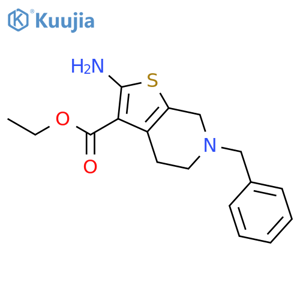 ethyl 2-amino-6-benzyl-4H,5H,6H,7H-thieno2,3-cpyridine-3-carboxylate structure