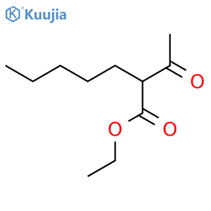 Ethyl 2-acetylheptanoate structure