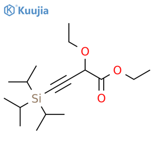 Ethyl 2-ethoxy-4-[tris(1-methylethyl)silyl]-3-butynoate structure