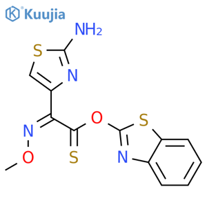 4-Thiazoleethanethioic acid, 2-amino-α-(methoxyimino)-, O-2-benzothiazolyl ester, (αZ)- structure