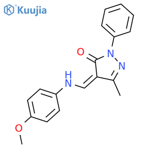 3H-Pyrazol-3-one,2,4-dihydro-4-[[(4-methoxyphenyl)amino]methylene]-5-methyl-2-phenyl- structure