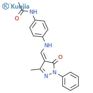 Acetamide,N-[4-[[(1,5-dihydro-3-methyl-5-oxo-1-phenyl-4H-pyrazol-4-ylidene)methyl]amino]phenyl]- structure