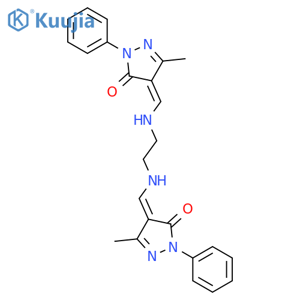 2-Pyrazolin-5-one,4,4'-[ethylenebis(iminomethylidyne)]bis[3-methyl-1-phenyl- (7CI,8CI) structure