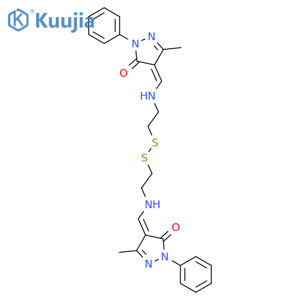 2-Pyrazolin-5-one,4,4'-[dithiobis(ethyleneiminomethylidyne)]bis[3-methyl-1-phenyl- (8CI) structure