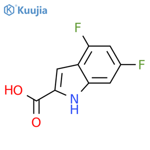 4,6-difluoro-1H-indole-2-carboxylic acid structure