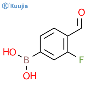 3-Fluoro-4-formylphenylboronic acid structure