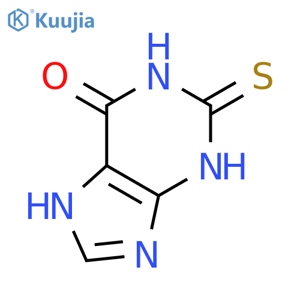 2-Mercapto-1,9-dihydro-6H-purin-6-one structure