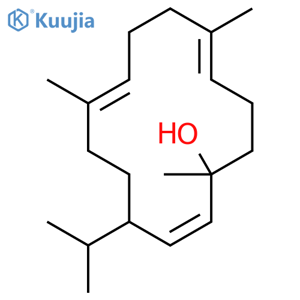 2,7,11-Cyclotetradecatrien-1-ol,1,7,11-trimethyl-4-(1-methylethyl)-, (1R,2E,4S,7E,11E)- structure