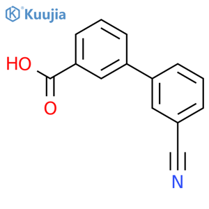 [1,1'-Biphenyl]-3-carboxylicacid, 3'-cyano- structure