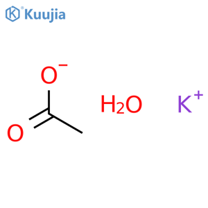 Potassium acetate hydrate structure