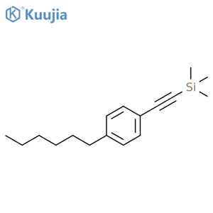 Benzene, 1-hexyl-4-[2-(trimethylsilyl)ethynyl]- structure