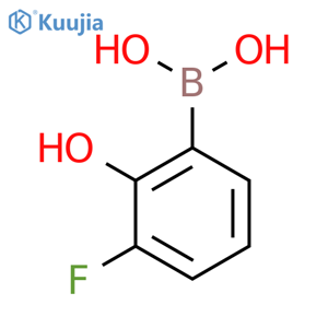 3-Fluoro-2-hydroxyphenylboronic acid structure