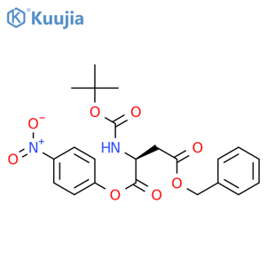 4-O-benzyl 1-O-(4-nitrophenyl) (2S)-2-[(2-methylpropan-2-yl)oxycarbonylamino]butanedioate structure