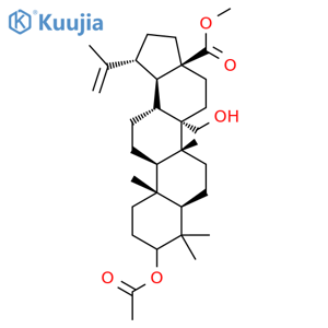 Lup-20(29)-en-28-oicacid, 3-(acetyloxy)-27-hydroxy-, methyl ester, (3a)- (9CI) structure