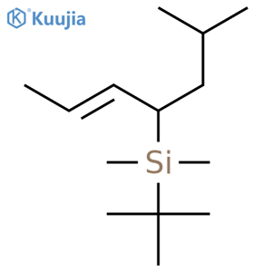 Silane, (1,1-dimethylethyl)dimethyl[(2E)-1-(2-methylpropyl)-2-butenyl]- structure