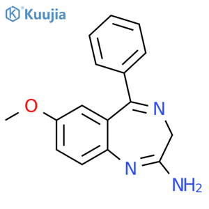 3H-1,4-Benzodiazepin-2-amine, 7-methoxy-5-phenyl- structure