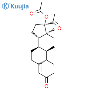 19-Nor-9b,10a-pregn-4-ene-3,20-dione, 17-hydroxy-, acetate(7CI,8CI) structure