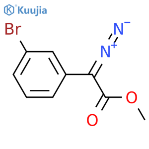 Benzeneacetic acid, 3-bromo-α-diazo-, methyl ester structure