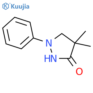 4,4-Dimethyl-1-phenyl-3-pyrazolidone structure