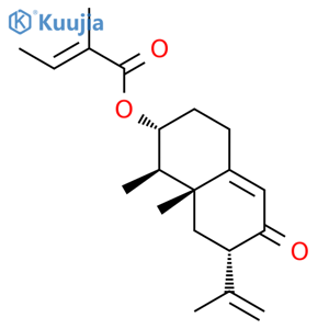 2-Butenoic acid,2-methyl-,(1R,2R,7S,8aR)-1,2,3,4,6,7,8,8a-octahydro-1,8a-dimethyl-7-(1-methylethenyl)-6-oxo-2-naphthalenylester, (2Z)- structure