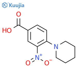 3-Nitro-4-(piperidin-1-yl)benzoic acid structure