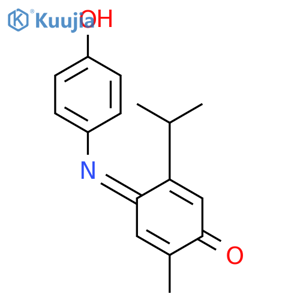 2,5-Cyclohexadien-1-one,4-[[4-hydroxy-2-methyl-5-(1-methylethyl)phenyl]imino]- structure