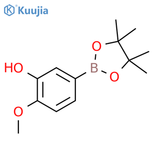 3-Hydroxy-4-methoxyphenylboronic acid, pinacol ester structure