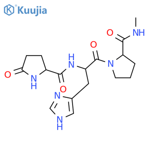 L-Prolinamide, 5-oxo-L-prolyl-L-histidyl-N-methyl- structure