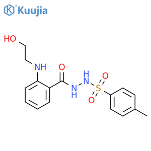 Benzoic acid,2-[(2-hydroxyethyl)amino]-, 2-[(4-methylphenyl)sulfonyl]hydrazide structure