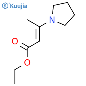 2-Butenoic acid, 3-(1-pyrrolidinyl)-, ethyl ester structure