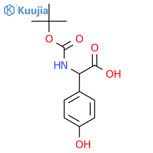 BOC-4-Hydroxy-D-Phenylglycine structure