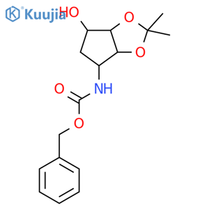 benzyl N-[(3aS,4R,6S,6aR)-6-hydroxy-2,2-dimethyl-hexahydrocyclopenta[d][1,3]dioxol-4-yl]carbamate structure