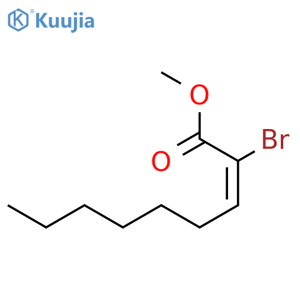 2-Nonenoic acid, 2-bromo-, methyl ester, (2E)- structure