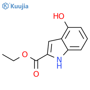 Ethyl 4-hydroxy-1H-indole-2-carboxylate structure