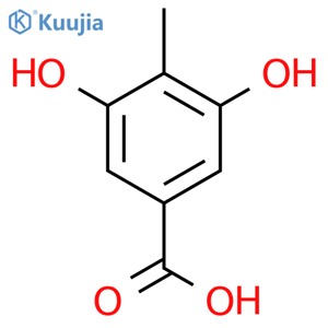 3,5-Dihydroxy-4-methylbenzoic acid structure